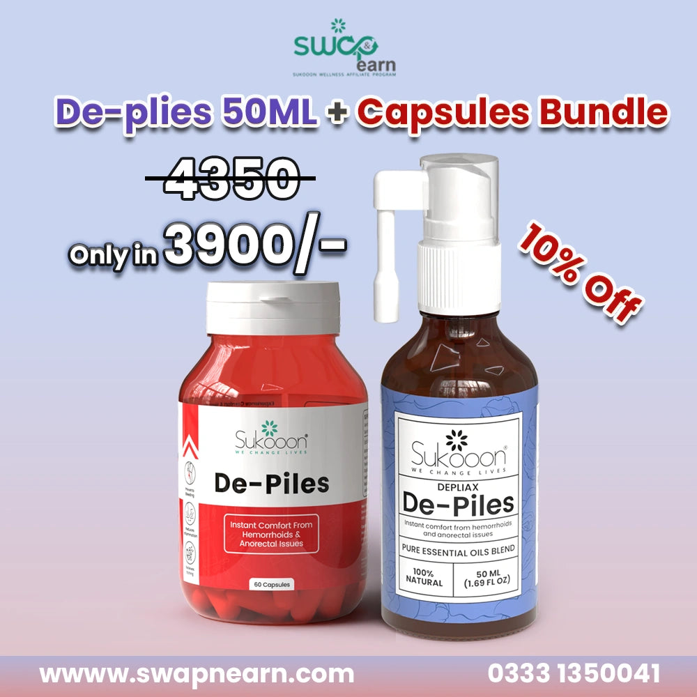 De-Piles Capsule+ Essential Oil Blend For Hemmorhoids