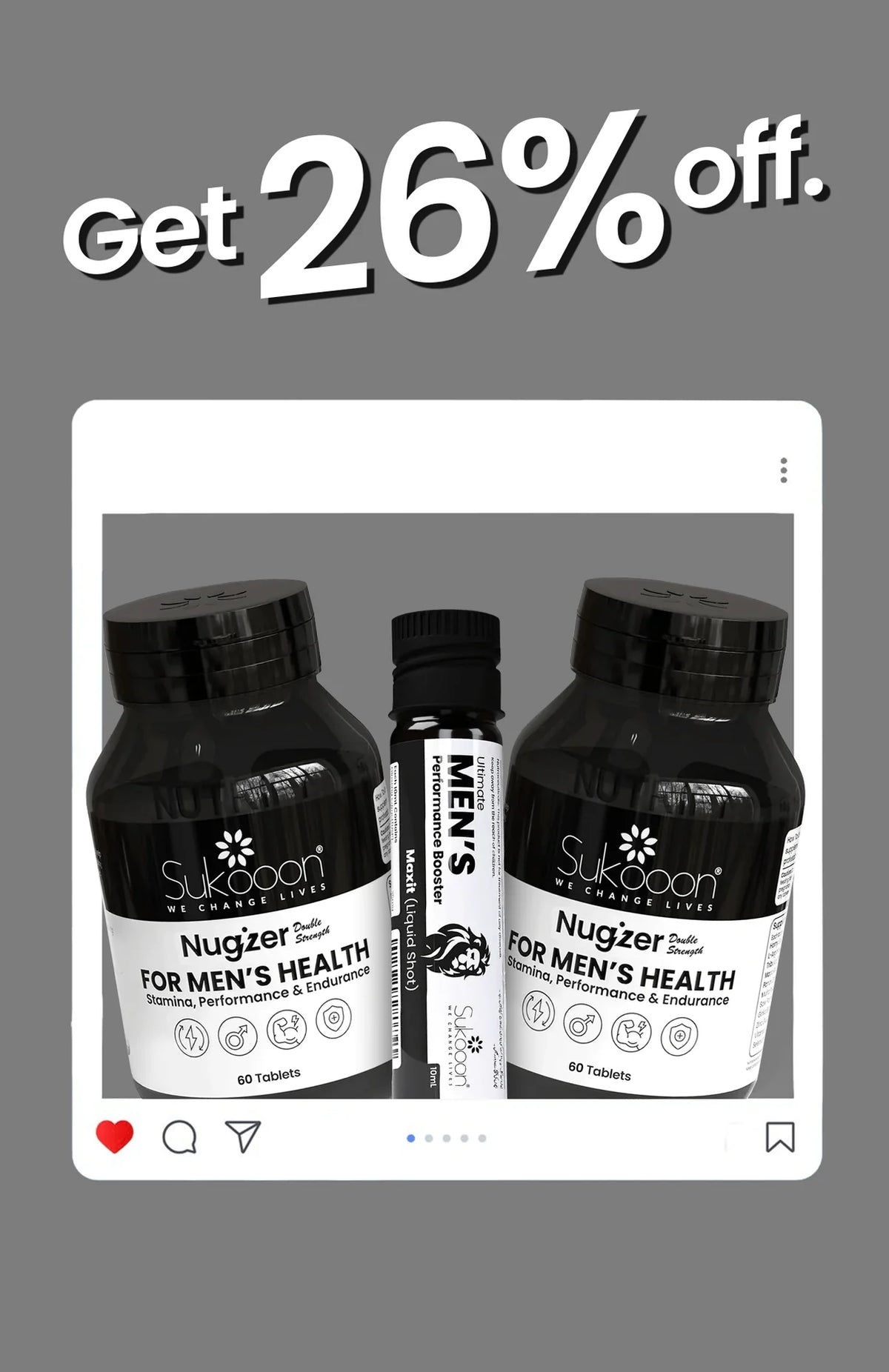 Buy 2 Nugizer Tablet 60's Get Max-it Shots Free | Buy 2 Get 1 Free