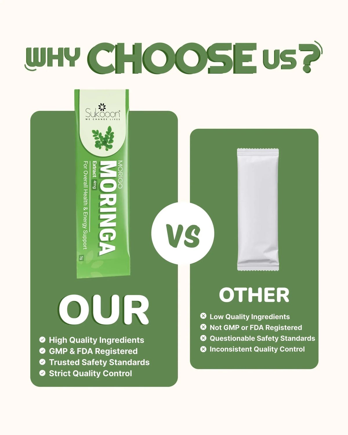 MORIGO (Moringa Extract 4 mg) Sachet by Sukooon 10's