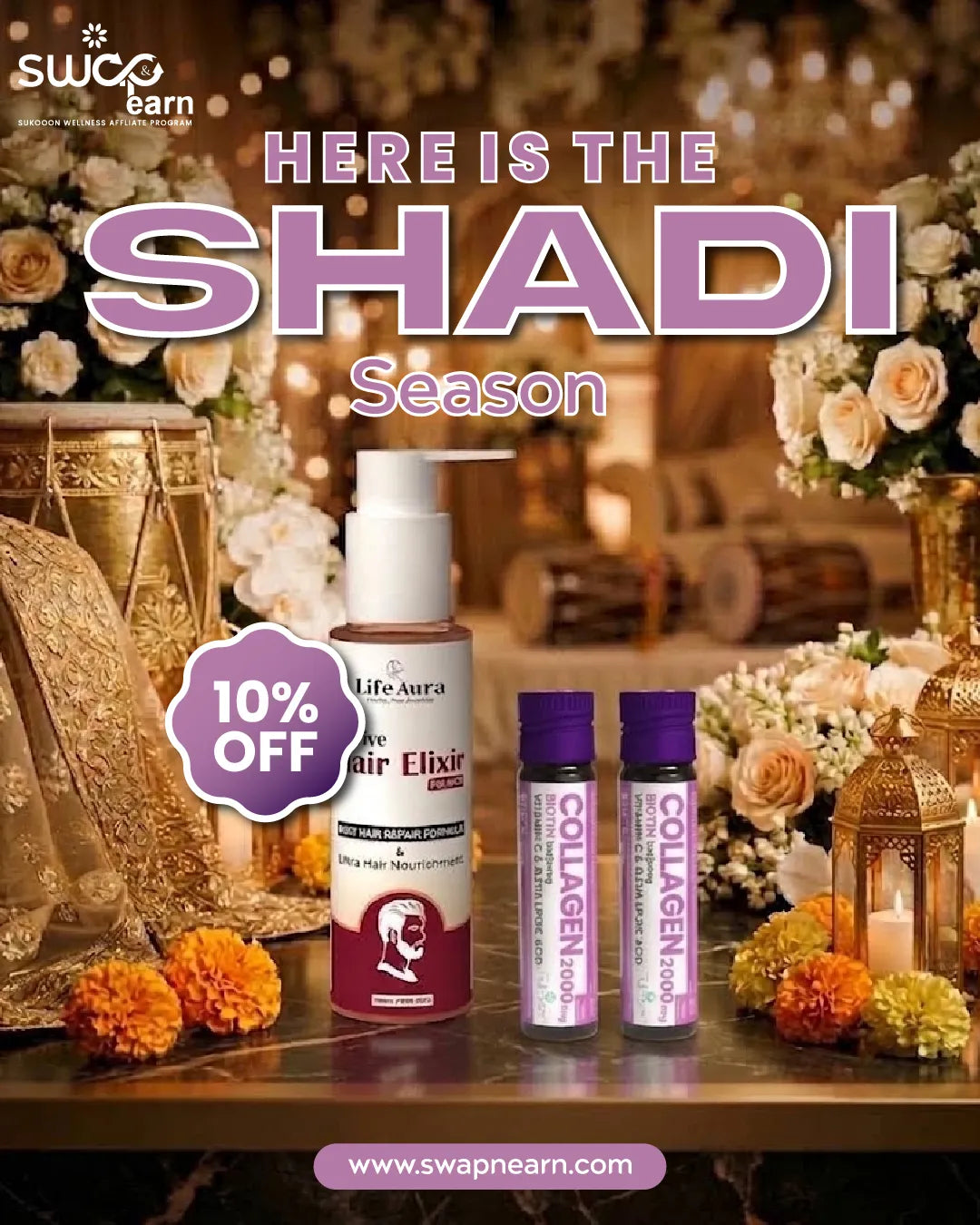SWAP Women’s Wedding Glow & Hair Care Bundle