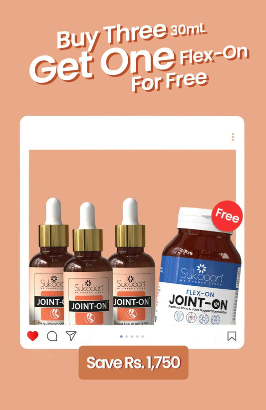 Joint-on (30ML) x 3 + Flex-on Tablets | Buy 3 & Get 1 FREE