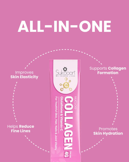 NUCLOG Sachets (8 g Each) – Type I & Type III Collagen (4 g) | Pack of 30