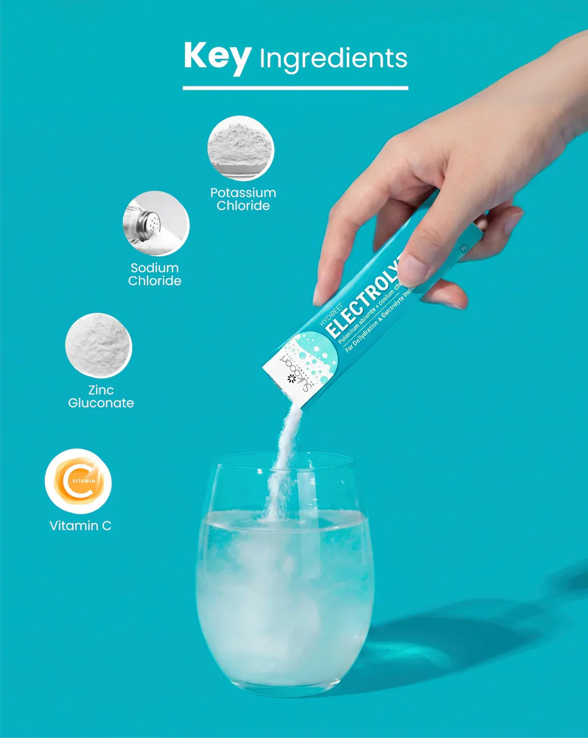 HYDREET Electrolytes (Potassium+ Sodium) Sachet by Sukooon 10's