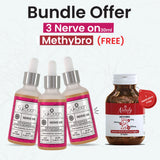 Nerve-on (30ML) x 3 + Methybro Tablets - Buy 3 & Get 1 FREE