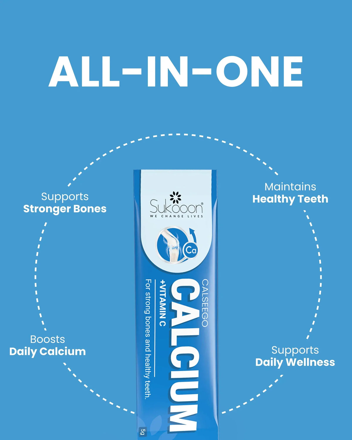 CALSEEGO (High-Strength Calcium+ Vitamin C) Sachet by Sukooon 10's